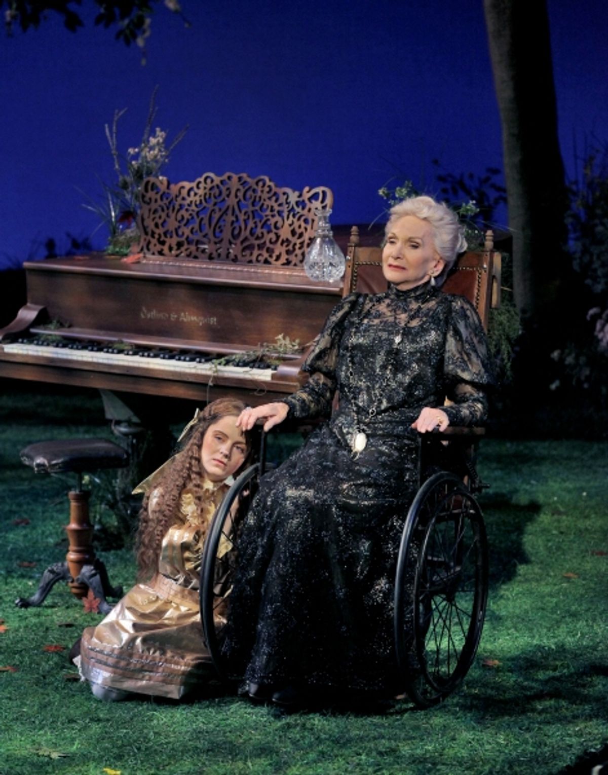 (L to R) Vivian Krich-Brinton as Fredrika Armfeldt and SiÃ'Â¢n Phillips as Madame Armfeldt at 